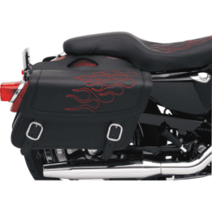 SADDLEMEN Highwayman Tattoo Saddlebags - Red -Large X021-05-0412